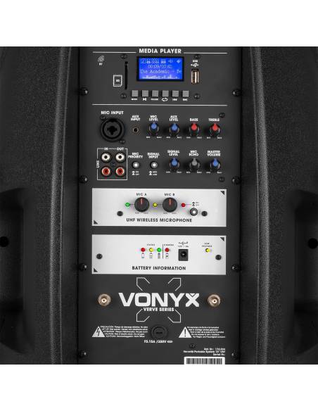 Vonyx Verve46 Sistema portátil de Sonido 15”  174034 - 18