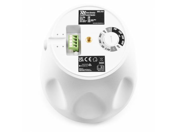 Power Dynamics PDS65W Altavoz colgante 100V 6.5” Blanco  952516 - 12
