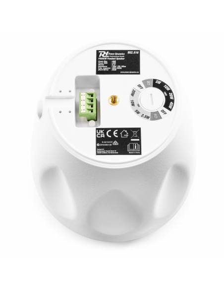 Power Dynamics PDS65W Altavoz colgante 100V 6.5” Blanco  952516 - 12