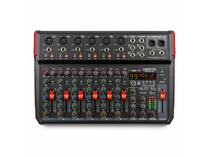 VONYX VM-KG10 Mezclador para música 10 canales BT/DSP/USB grabación