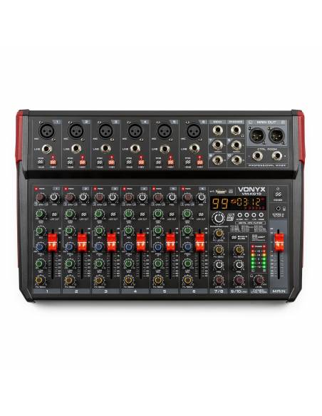 VONYX VM-KG10 Mezclador para música 10 canales BT/DSP/USB grabación