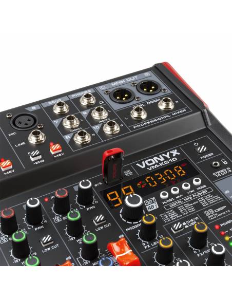 VONYX VM-KG10 Mezclador para música 10 canales BT/DSP/USB grabación - 3