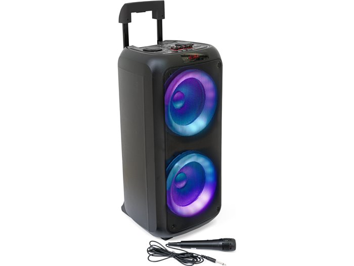 IBIS 2x 8'' 600W HI-POWER SPEAKER WITH LIGHT AND TROLLEY VENUS600