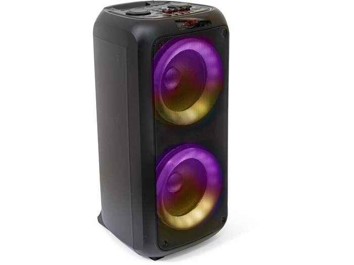 IBIS 2x 8'' 600W HI-POWER SPEAKER WITH LIGHT AND TROLLEY VENUS600