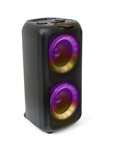 IBIS 2x 8'' 600W HI-POWER SPEAKER WITH LIGHT AND TROLLEY VENUS600