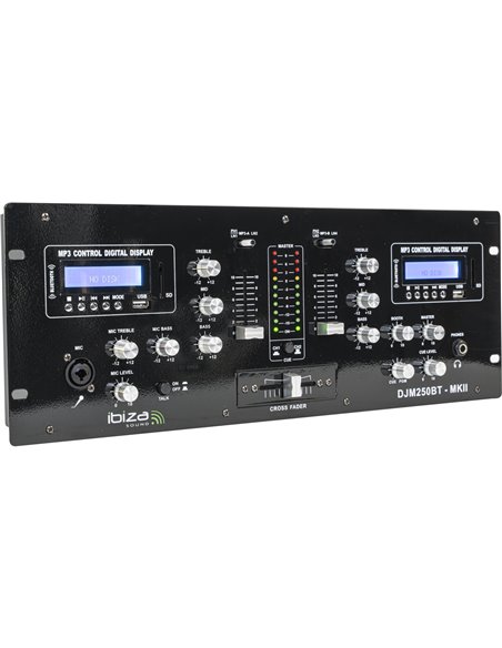 IBIS 19'' 5-CH MIXER WITH DIGITAL DISPLAY & DOUBLE USB/BLUETOOTH DJM250BT-MKII