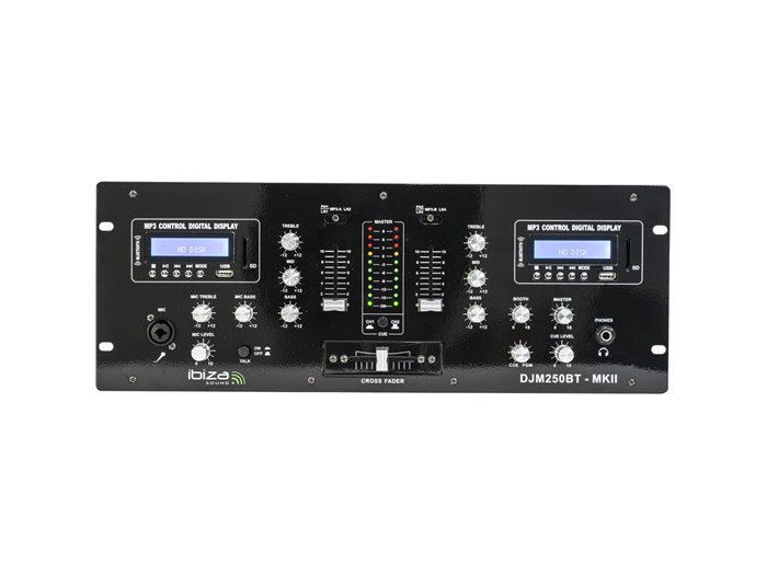IBIS 19'' 5-CH MIXER WITH DIGITAL DISPLAY & DOUBLE USB/BLUETOOTH DJM250BT-MKII