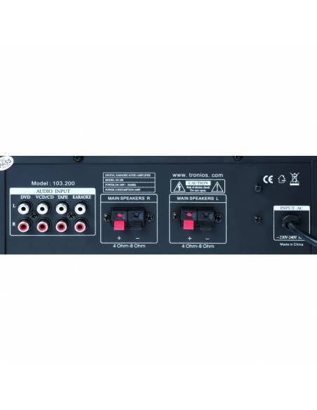 Skytronic AV410B Amplificador de karaoke universal stereo Negro - 4