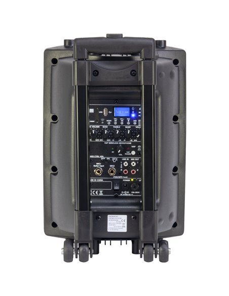 IBIS 8'' PORTABLE KARAOKE SET W/ VHF MIC/WIRED MIC/USB-SD/BT/VOX CONTROL PORT8VHF-BT PORT8VHF-BT