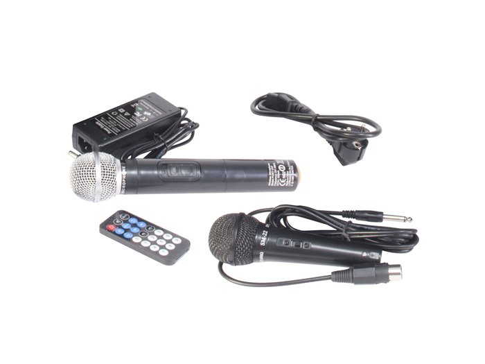 IBIS 8'' PORTABLE KARAOKE SET W/ VHF MIC/WIRED MIC/USB-SD/BT/VOX CONTROL PORT8VHF-BT PORT8VHF-BT