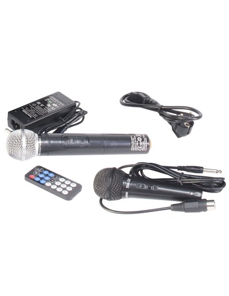 IBIS 8'' PORTABLE KARAOKE SET W/ VHF MIC/WIRED MIC/USB-SD/BT/VOX CONTROL PORT8VHF-BT PORT8VHF-BT
