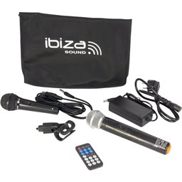 IBIS 10'' PORTABLE KARAOKE SET +VHF MIC/WIRED MIC/USB-SD REC/VOX, BLUETOOTH PORT10VHF- PORT10VHF-BT 2