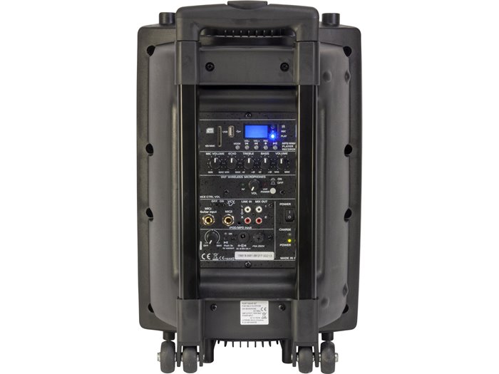 IBIS 10'' PORTABLE KARAOKE SET +VHF MIC/WIRED MIC/USB-SD REC/VOX, BLUETOOTH PORT10VHF- PORT10VHF-BT