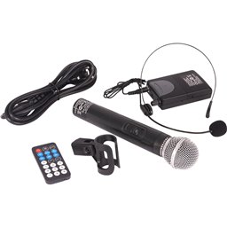 IBIS 12'' PORTABLE PA SYSTEM W/ 2 VHF MIC /USB-SD REC /VOX, BLUETOOTH PORT12VHF-BT PORT12VHF-BT 2