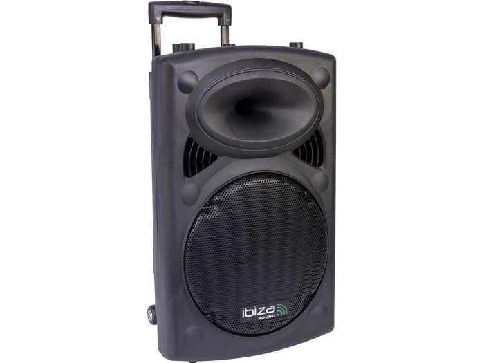 IBIS 12'' PORTABLE PA SYSTEM W/ 2 VHF MIC /USB-SD REC /VOX, BLUETOOTH PORT12VHF-BT PORT12VHF-BT