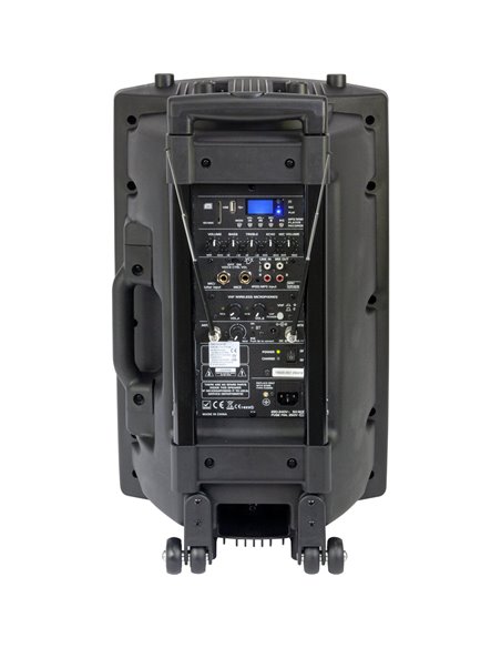 IBIS 12'' PORTABLE PA SYSTEM W/ 2 VHF MIC /USB-SD REC /VOX, BLUETOOTH PORT12VHF-BT PORT12VHF-BT