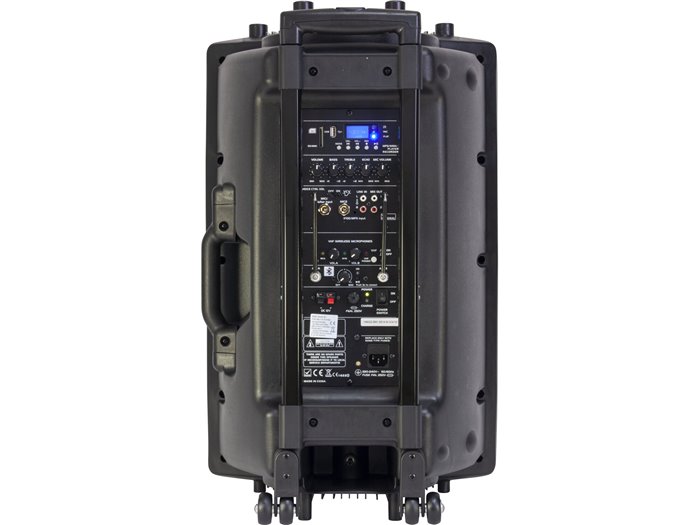 IBIS 15'' PORTABLE PA SYSTEM W/ 2 VHF MIC /USB-SD BLUETOOTH /VOX CONTROL PORT15VHF-BT PORT15VHF-BT