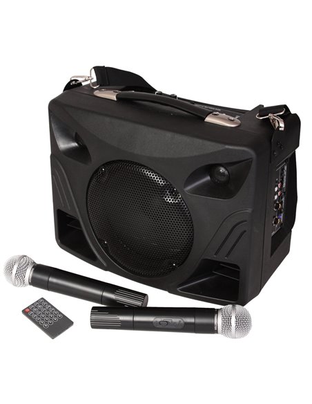 IBIS 8'' PORTABLE PA SYSTEM WITH BLUETOOTH, USB, 2x UHF MIC  PORT85UHF-BT PORT85UHF-BT