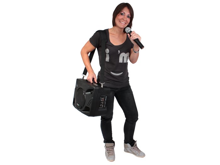 IBIS 8'' PORTABLE PA SYSTEM WITH BLUETOOTH, USB, 2x UHF MIC  PORT85UHF-BT PORT85UHF-BT