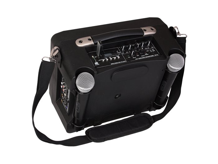 IBIS 8'' PORTABLE PA SYSTEM WITH BLUETOOTH, USB, 2x UHF MIC  PORT85UHF-BT PORT85UHF-BT