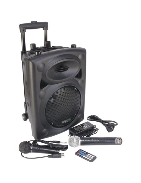 IBIS 10'' PORTABLE KARAOKE SET +UHF MIC/WIRED MIC/USB-SD/VOX, BLUETOOTH PORT10UHF PORT10UHF-BT