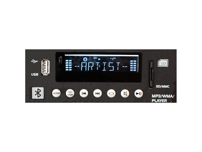 IBIS 12'' PORTABLE PA SYSTEM W/ 2 UHF MIC /USB-SD /VOX, BLUETOOTH PORT12UHF PORT12UHF-BT