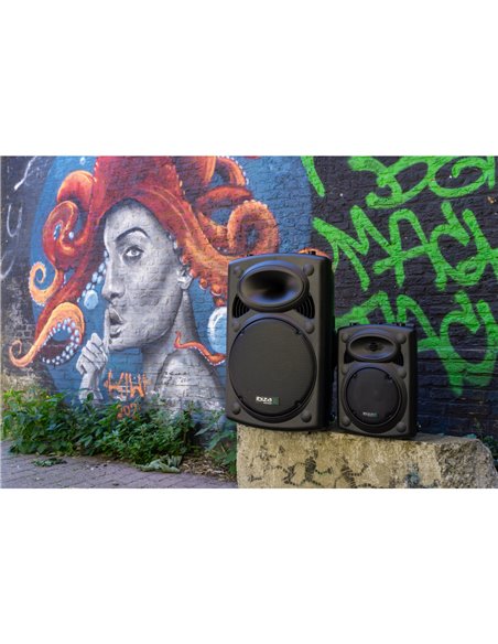 IBIS 12'' PORTABLE PA SYSTEM W/ 2 UHF MIC /USB-SD /VOX, BLUETOOTH PORT12UHF PORT12UHF-BT