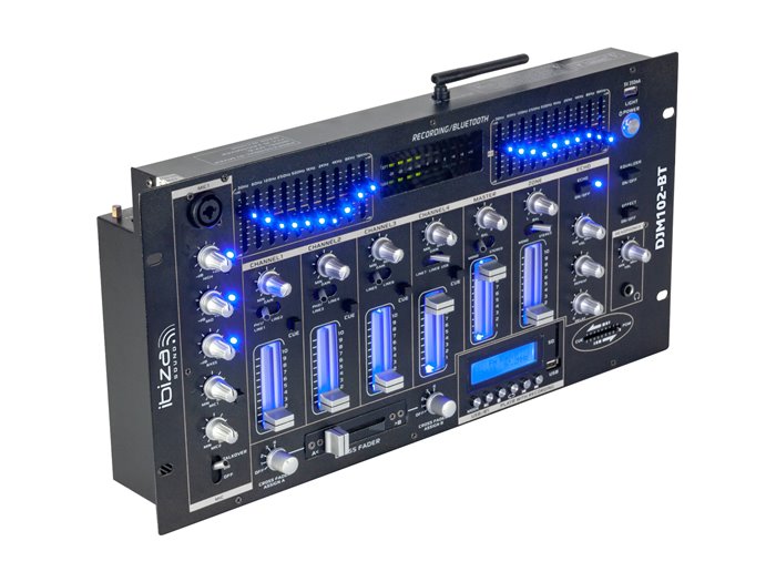 IBIS MIXER 19'' 5U 6 CHANNELS WITH USB-BT DJM102-BT