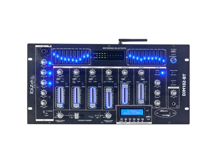 IBIS MIXER 19'' 5U 6 CHANNELS WITH USB-BT DJM102-BT