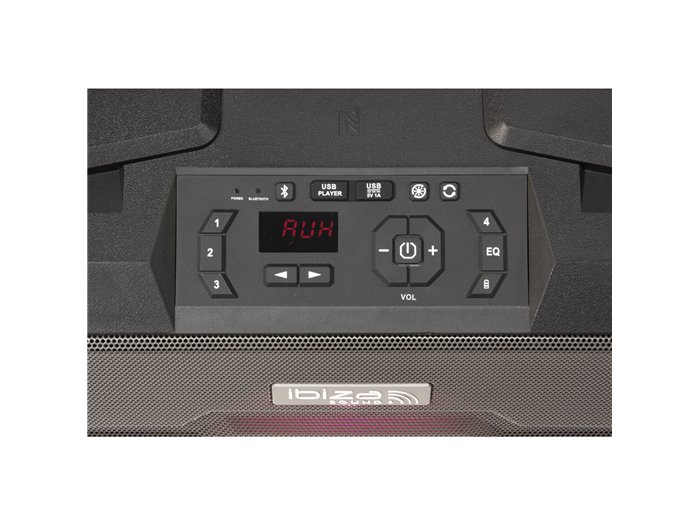 IBIS AUTONOMNE TROLLEY SPEAKER 2.1 KARAOKE SET + VHF MIC/USB PLAY-NFC/BT/AUX IN/FM/MIC/GUITAR/RCA WPORT10-300