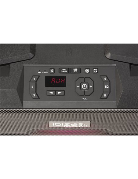 IBIS AUTONOMNE TROLLEY SPEAKER 2.1 KARAOKE SET + VHF MIC/USB PLAY-NFC/BT/AUX IN/FM/MIC/GUITAR/RCA WPORT10-300