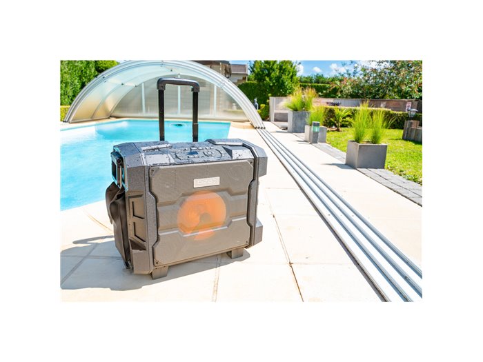 IBIS AUTONOMNE TROLLEY SPEAKER 2.1 KARAOKE SET + VHF MIC/USB PLAY-NFC/BT/AUX IN/FM/MIC/GUITAR/RCA WPORT10-300