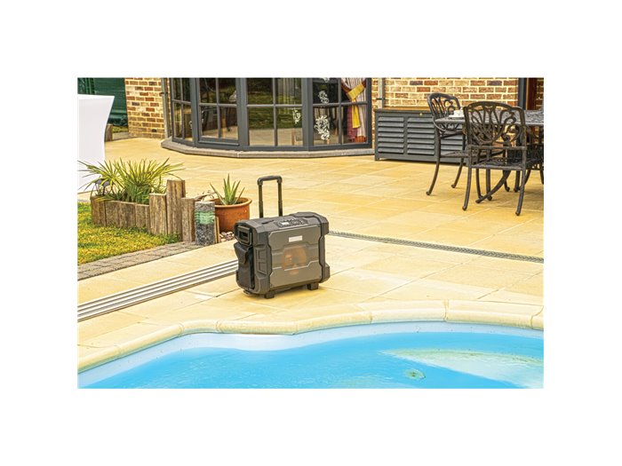 IBIS AUTONOMNE TROLLEY SPEAKER 2.1 KARAOKE SET + VHF MIC/USB PLAY-NFC/BT/AUX IN/FM/MIC/GUITAR/RCA WPORT10-300