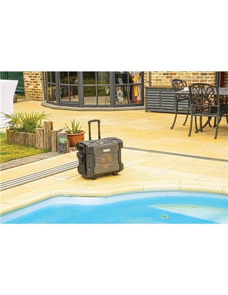 IBIS AUTONOMNE TROLLEY SPEAKER 2.1 KARAOKE SET + VHF MIC/USB PLAY-NFC/BT/AUX IN/FM/MIC/GUITAR/RCA WPORT10-300