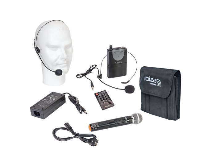 IBIS 15’’ PORTABLE PA SYSTEM/2 VHF MIC/USB-MP3/VOX, BLUETOOTH, TWD PORT15VHF-MKII-TWS