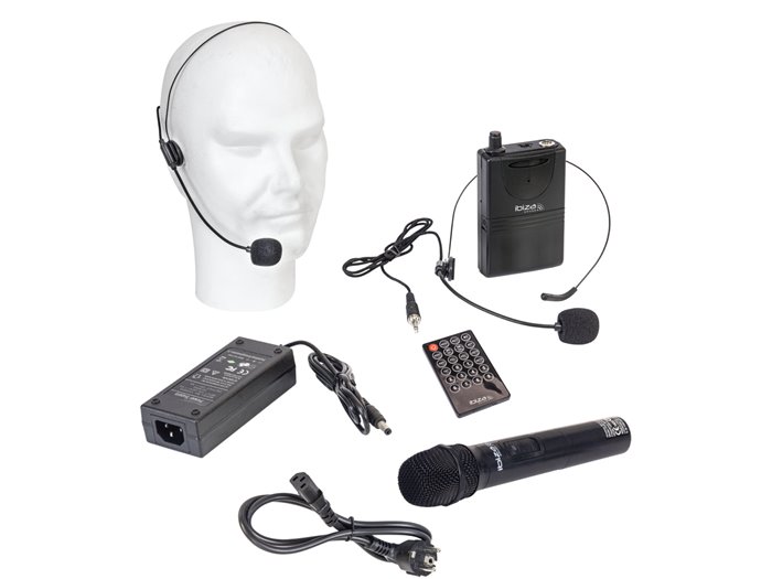 IBIS 15’’ PORTABLE PA SYSTEM/2 UHF MIC/USB-MP3/VOX, BLUETOOTH PORT15UHF-MKII-TWS