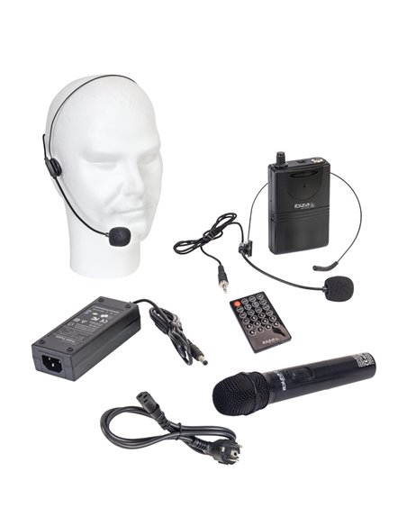 IBIS 15’’ PORTABLE PA SYSTEM/2 UHF MIC/USB-MP3/VOX, BLUETOOTH PORT15UHF-MKII-TWS