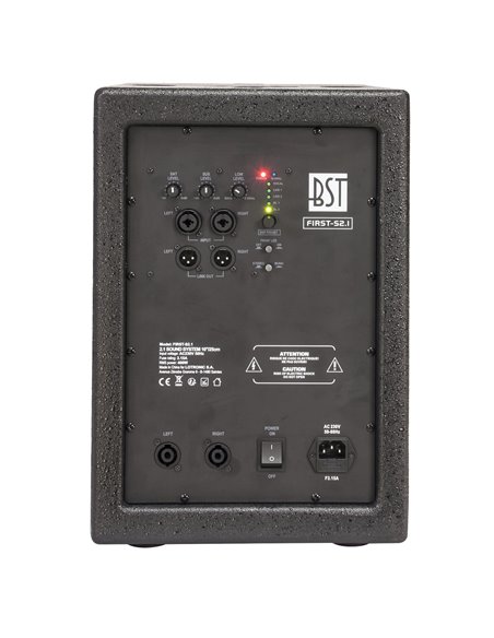 BST BST - 2-WAY SOUND SYSTEM 2.1  WITH TWO 4 SAT + 10 BASS REFLEX SUBWOOFER 400W RMS (2 cartons) FIRST-S2.1