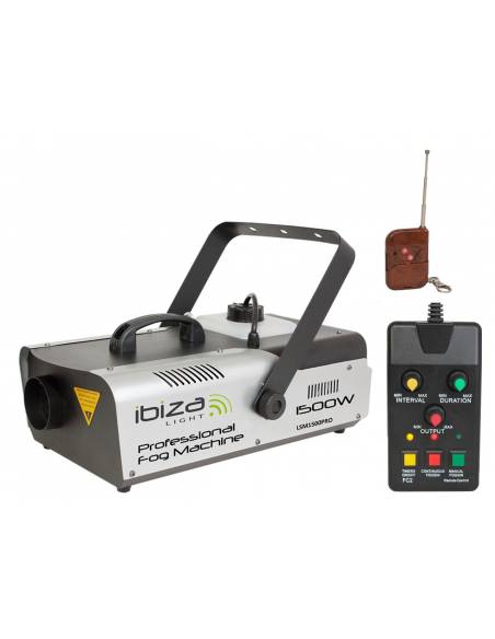 Ibiza Light LSM1500PRO - Maquina de humo con control de caudal y disparo 1500w - 1