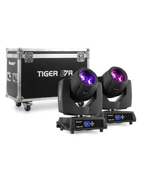 beamZ Pro Cabeza Movil Tiger E 7R MKIII kit 2 piezas en Flightcase