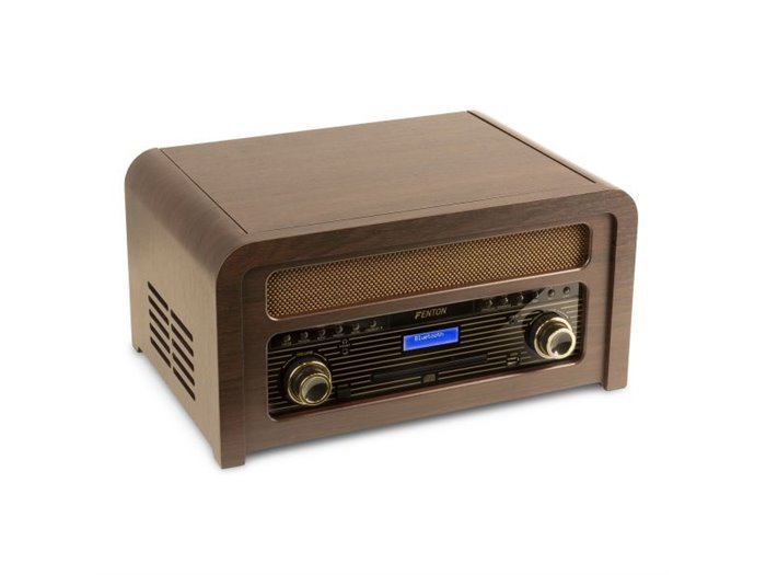 Fenton Nashville Tocadiscos retro con Bluetooth, reproductor de CD y radio FM y DAB