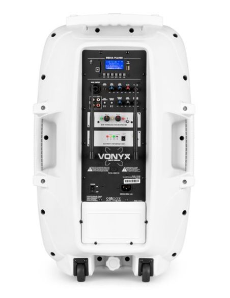 Vonyx Verve46 Altavoz autoamplificado portátil Bluetooth 1000W, Blanco