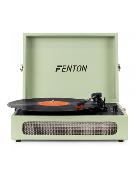 Fenton RP118C Tocadiscos retro con entrada/salida Bluetooth y USB - Verde