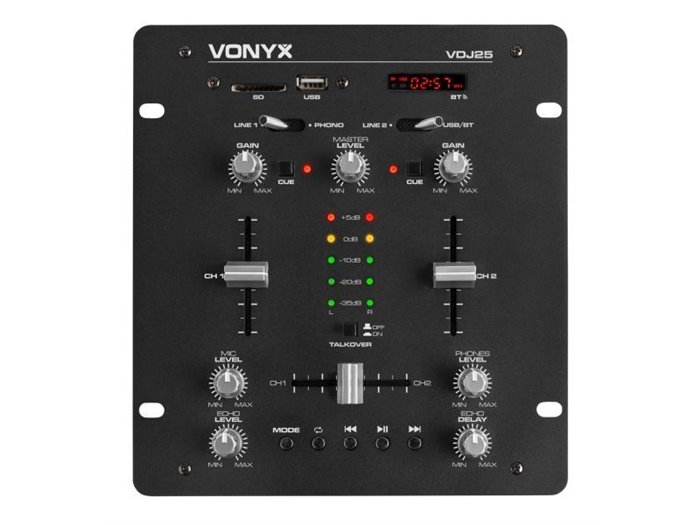Vonyx VDJ25 Amplificador con mezclador 2 canales