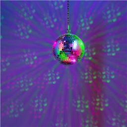 Fuzzix MB20ML Bola de Discoteca 20 cm - con motor a pilas y LED RGBW 2