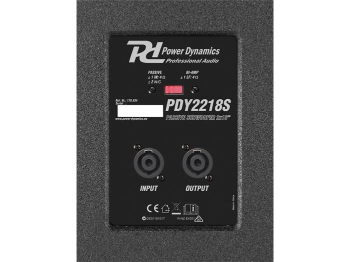 Power Dynamics - PDY2218S - Subwoofer pasivo 2 x 18 pulgadas 2000 W