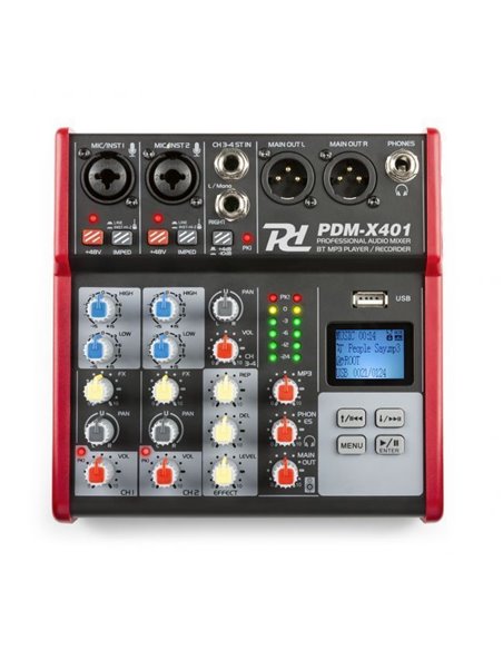 Power Dynamics PDM-X401 Mezclador Musical de estudio 4-Ch