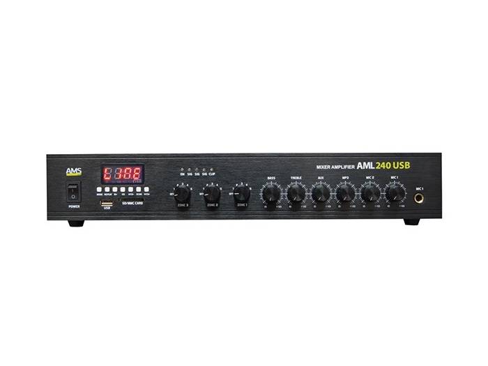 AMS AML 240 USB -BT - Amplificador de linea de 100v - 1