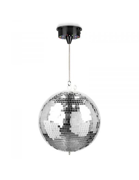 Fuzzix MB30ML Bola de Discoteca 30 cm - con motor a pilas y LED RGBW