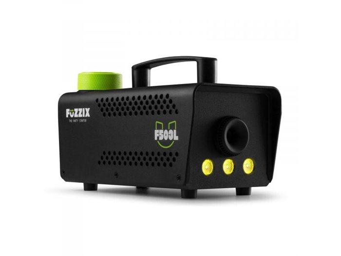 Fuzzix F503L Máquina de humo para fiestas de 500 w con 3 LED RGB y mando a distancia inalámbrico